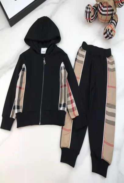 

infant boy clothe winter dress clothing set kids fashion long sleeve hoodiepants 100150 cm baby girl boutique clothes whole2458526, White