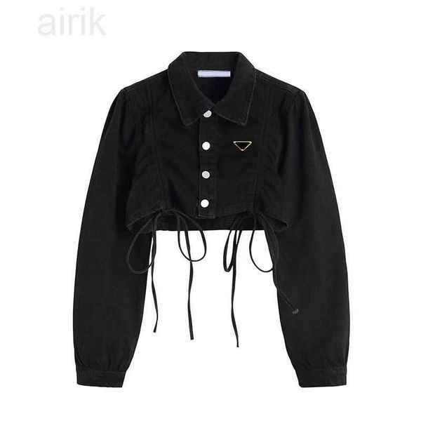 

women jackets denim coat womens button letters spring autumn style slim for lady outfit woman designer jackets jeans outsize classcial, Black;brown