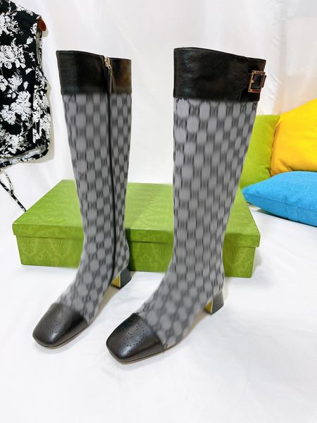 

2023 women designer boots knitted stretch martin black leather knight womens short boot design casual shoes luxurys boots -e106