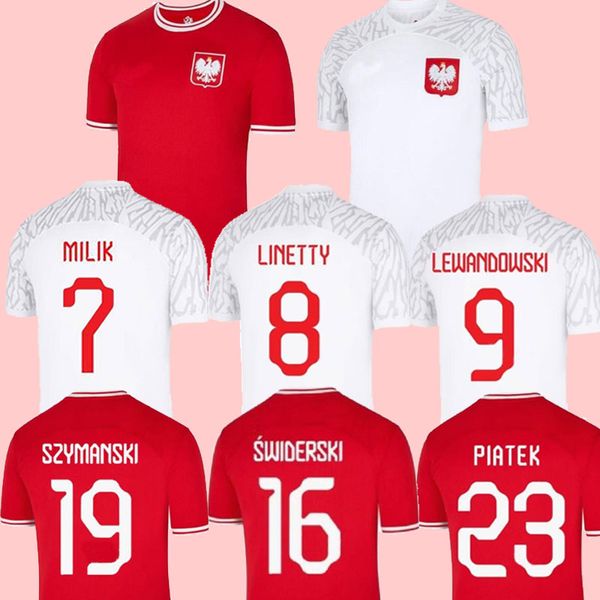 

polen 2022 lewandowski men kids kit soccer jerseys home away polonia 2023 polands grosicki piszczek milik polish football shirt uniform 22 2, Black;yellow
