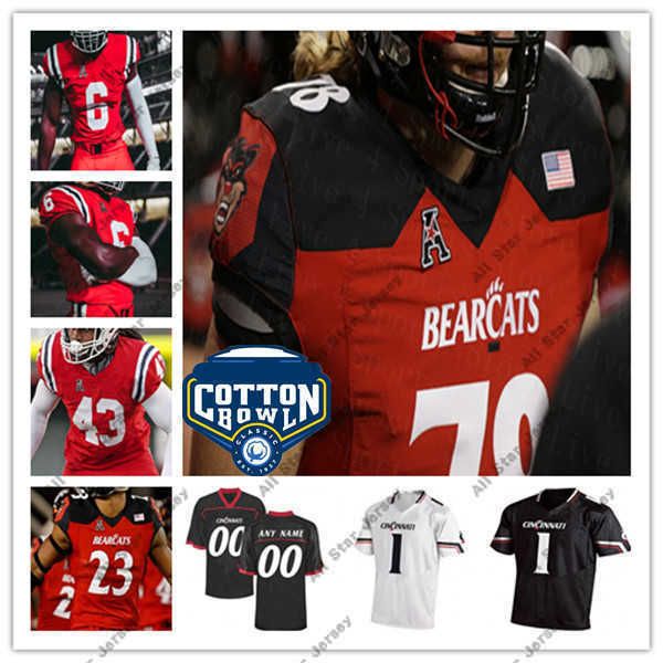 

american college football wear cincinnati bearcats college football jerseys ben bryant sauce gardner desmond ridder charles mcclelland corey, Black