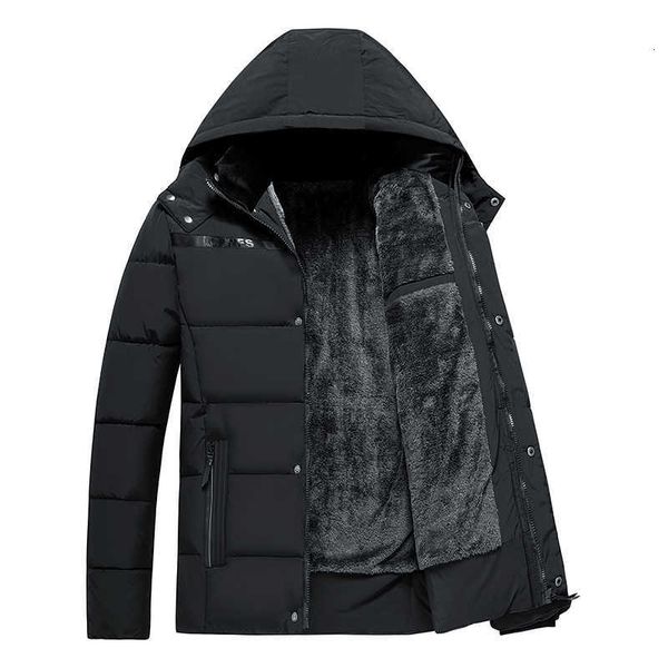

men's hoodies & sweatshirts fleece new winter parkas men cotton padded brand clothing fashion casual slim thick warm mens coats overcoa, Black