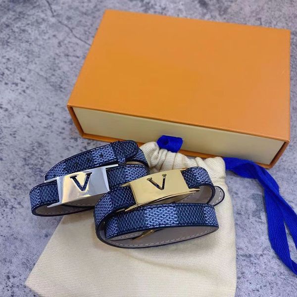 

luxurys designers bracelet chain personalized classic designer bracelets luxury jewelry old flower leather two laps rope very good, Black