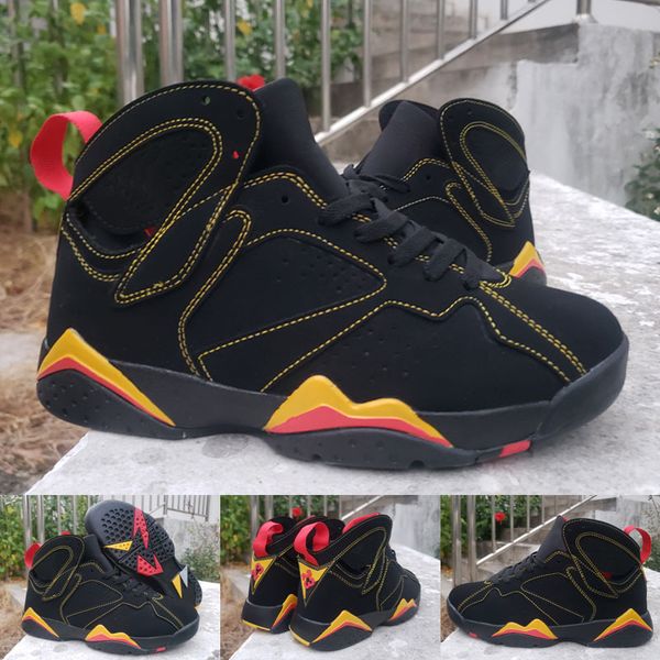 

jumpman 7s men women basketball shoes university blue hare raptor vii 7 bordeaux unc sapphire flint paname citrus shimmer greater trainer sn, Black