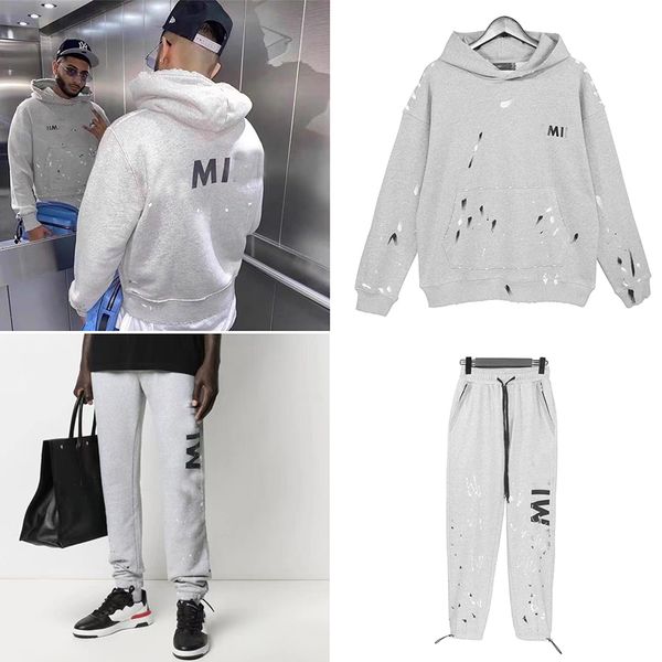 

fleece sweatshirts man designers clothes painted printed letter men designer hoodies pullover mens jacket winter coats sweatshirt hoodie hoo, Black;brown
