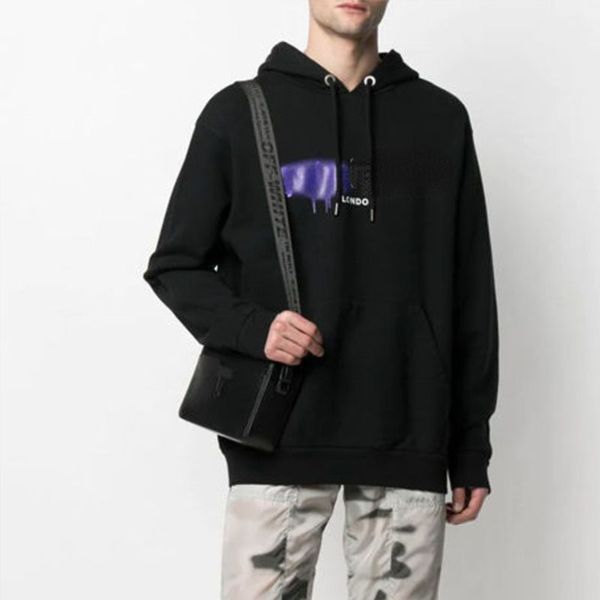 

men hoodies sweatshirts brand clothes hooded graffiti oversize hip hop pullover long sleeve women men coat, Black