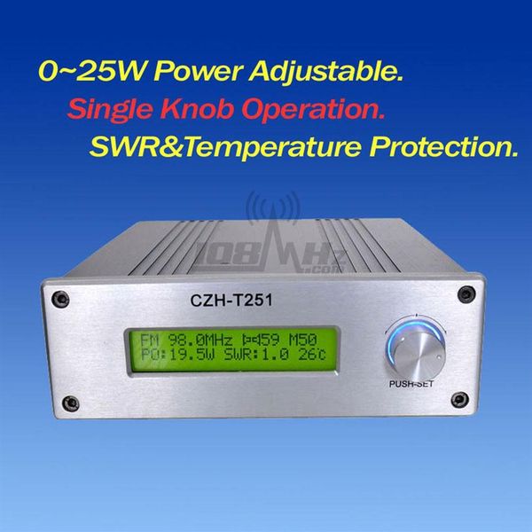 

czh-t251 0-25w 87 5-108mhz radio broadcast station fm transmitter278s