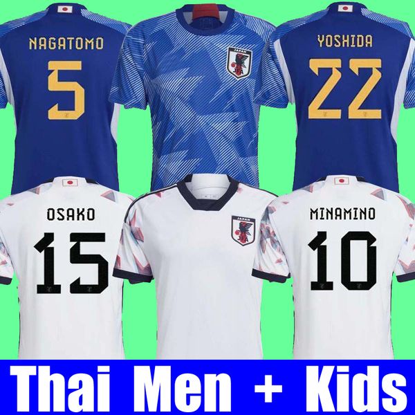 

2022 soccer jerseys minamino tsubasa 2023 atom japanese football shirt honda kagawa okazaki nagatomo haraguchi kubo men kids kit, Black;yellow