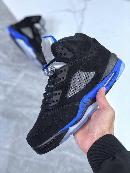 

designer shoes mens sneakers basketball jumpman high black racer blue reflective silver colorway 3m reflective tongue size us7-13 5s