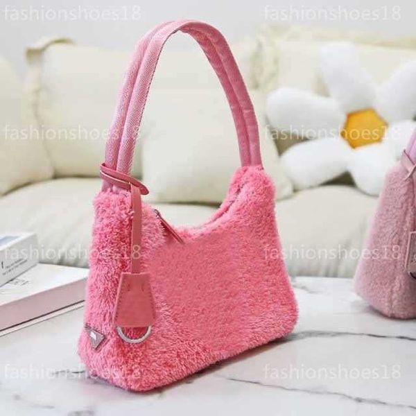 

song zhiya's same plush one shoulder portable medieval armpit bag plush women's bag p home hobo staff embroidery women's bag