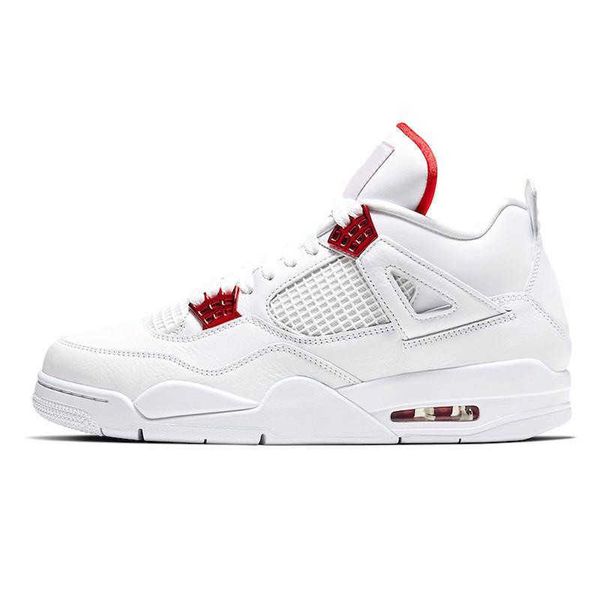 

shoes men women basketball jumpman 4 4s metallic red sneakers original, Black