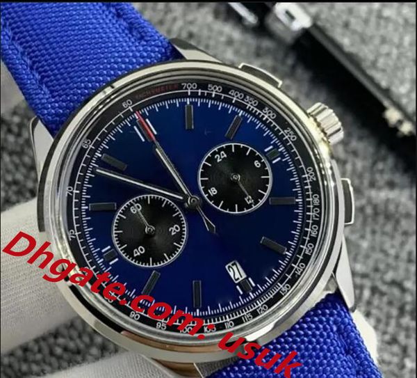 

super quality men watch premier 42mm sliver dial belt watches vk quartz chronograph movement stainless steel strap clasp mens dress on fast, Slivery;brown