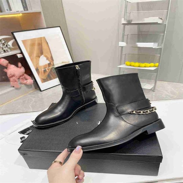 

winter boots fashion women vintage channel decorative leather cotton cloth wool warm keeping high heel thick sole snow flat socks shoes 01-0, Black