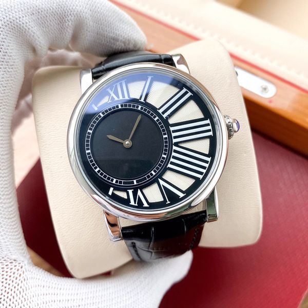 

watch mens watches automatic mechanical movement watch 42mm leather bussniess fashion wristwatches wristwatch montre de luxe, Slivery;brown