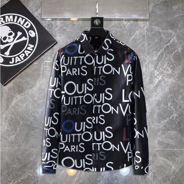 

men's casual shirts autumn shirt fashion three-color long-sleeved men dress oversized luxury shirts, White;black