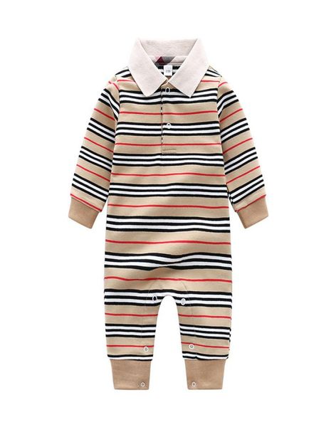 

new sell newborn baby clothes long sleeve designer footies cotton babys rompers stripe infant clothing newborn jumpsuits7157487, Blue