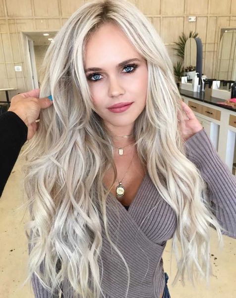 

hair lace wigs women's long curly wig gradient high temperature silk headgear, Black