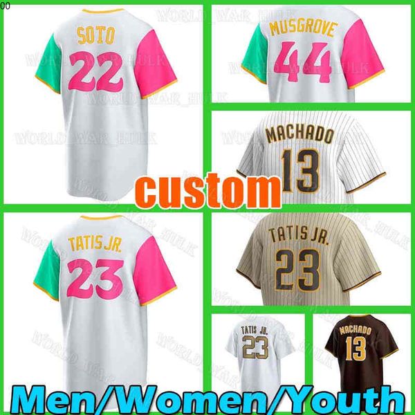

23 fernando tatis jr. baseball jersey san diego juan soto joe musgrove manny machado padres tony gwynn jake cronenworth yu darvish city conn, Blue;black