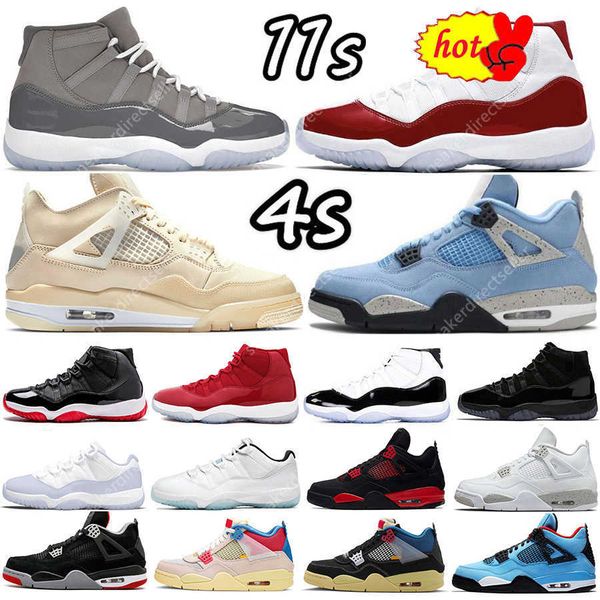 

2022 sail 4 4s mens basketball shoes sneakers 11 11s cherry cool grey concord gamma university blue fire red oreo bred black cat white