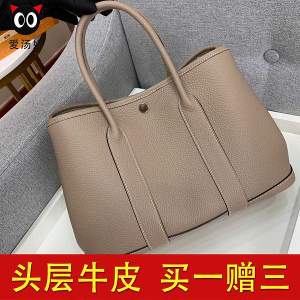 

h bag designer leather h ermese garden bag genuine leather garden women 2022 new fashion large capacity bucket one shoulder crossbody handhe