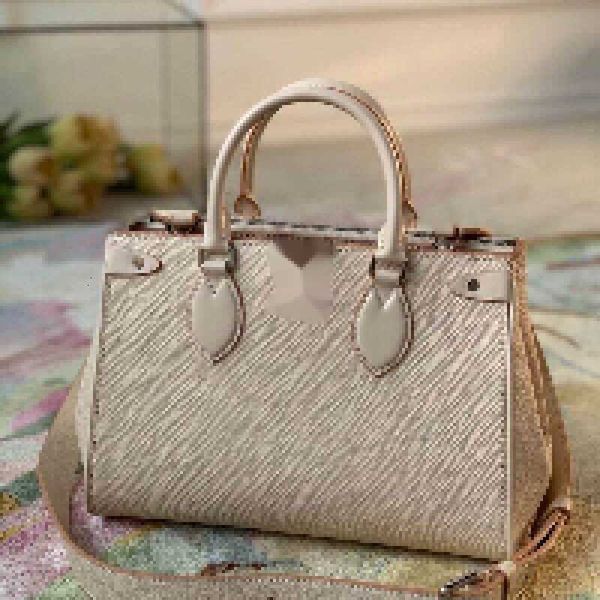 

luxury brand designer shopping bags grenelle pm tote bag m57681 m57680 women tote travel bag real leather handbags shoulder evening bag ge5t, Black;white