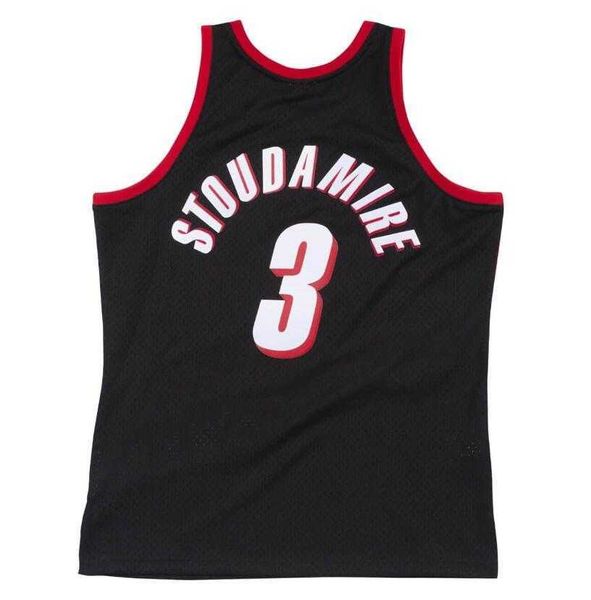 

stitched damon stoudamire basketball jersey s-6xl mitchell & ness 1999-00 mesh hardwoods classics retro version men women youth jerseys, Black;red