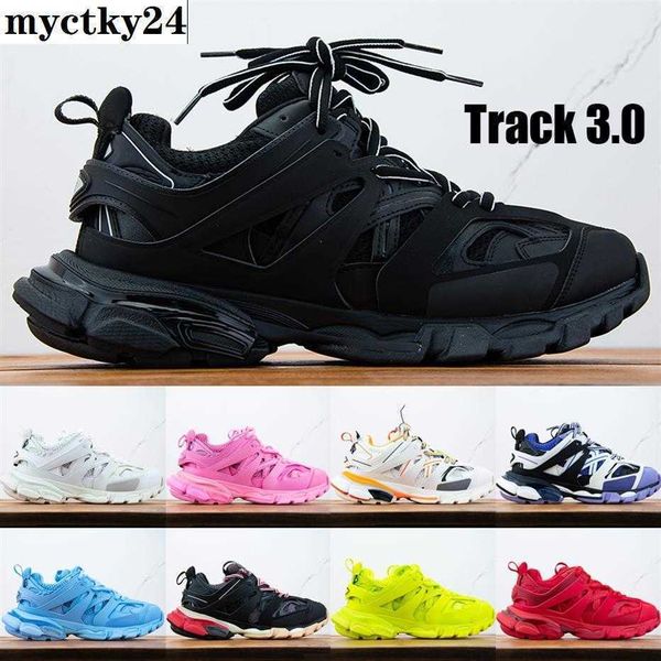 

paris track sneaker running shoes tess gomma trek 3.0 men womens black triple s platform clear sole sneakers size 36-45287n