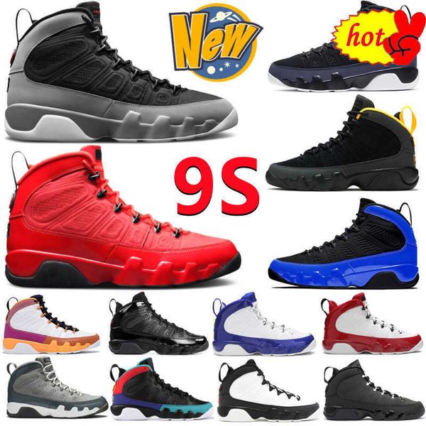 

2022 9 9s men basketball shoes ix unc change the world chameleon bred university gold chile red man gym red particle grey racer, Black