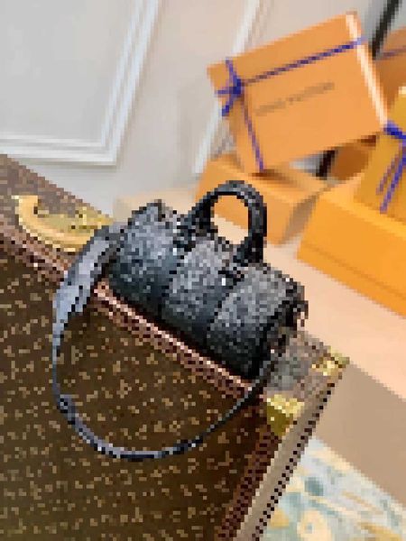 

luxury brand designer shopping bags keepall xs bag m45947 women tote travel bag real leather handbags shoulder evening bag dhei, Black;white