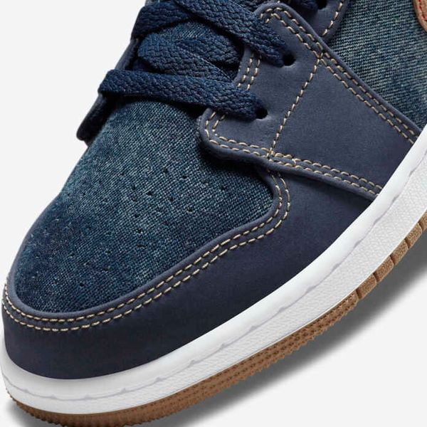 

designer shoes basketball jumpman 1 low se denim navy low-leisure sports school sneakers gym trainning original