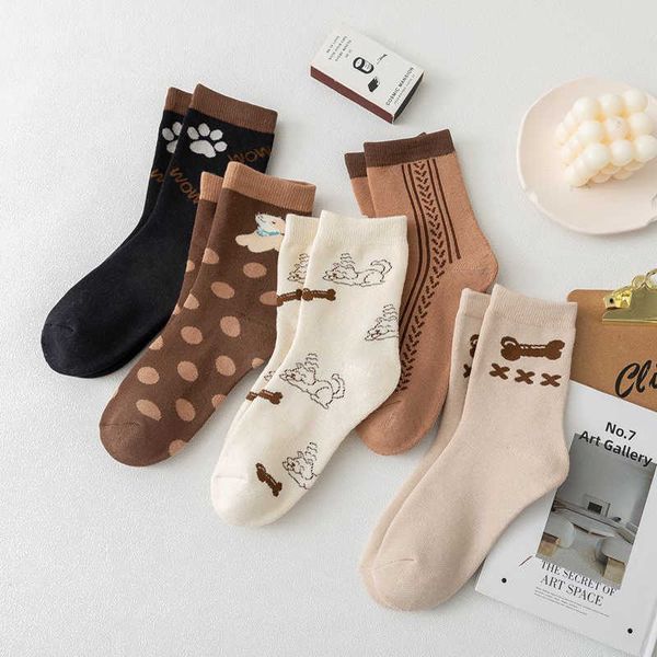 

socks hosiery winter socks for women 2022 new winter cotton thick cute bear japanese style warm terry socks girls warm sock t221102, Black;white