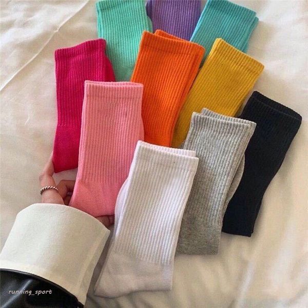 

socks stockings sports athletic sports geometric pattern cotton fashion casual long tube sock suitable for winter spring autumn seasons knee, Pink;yellow