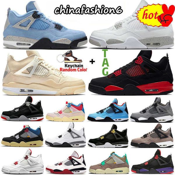 

2022 sail 4 4s mens shoes sneakers heritage rebellionaire university blue fire red oreo bred black cat guava ice white cement women sports