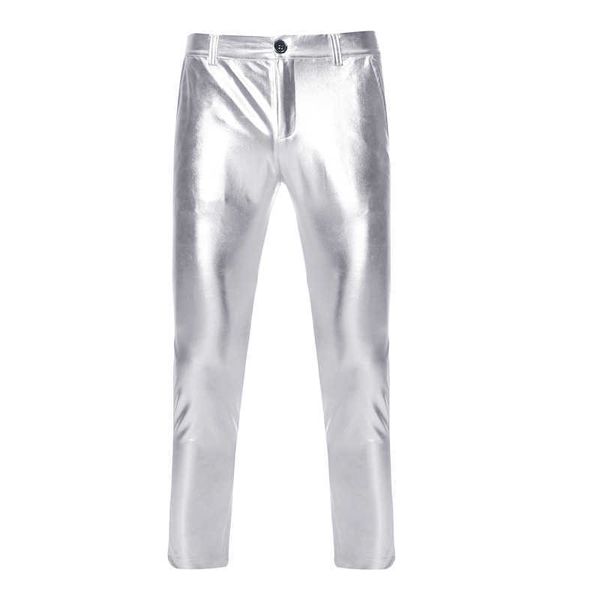

fashion personality gilded bright color casual pants men's cool pants zt-k01, Black
