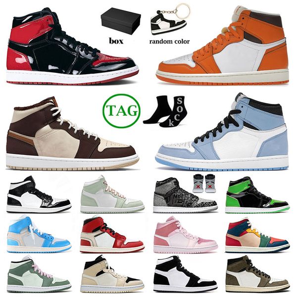 

jumpman 1 1s mens womens basketball shoes with box mid dutch green high og heirloom pink patent bred starfish fragment shadow 2 fashion snea
