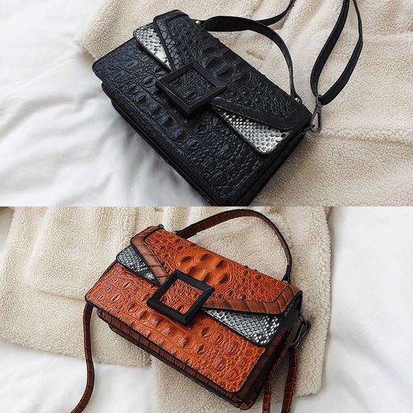 

evening bag crocodile pattern pu leather handbags designer chain shoulder square women crossbody s clutch dropship c0302