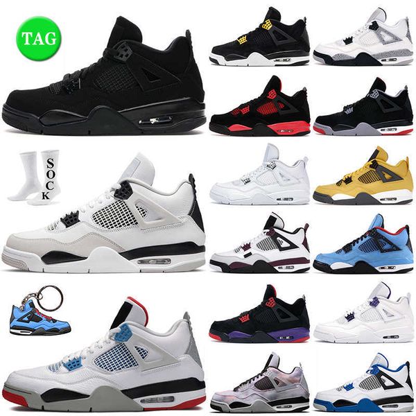 

wholesale 4s basketball shoes men women 4 red thunder university blue sail military black cat cactus jack white oreo neon mens womens