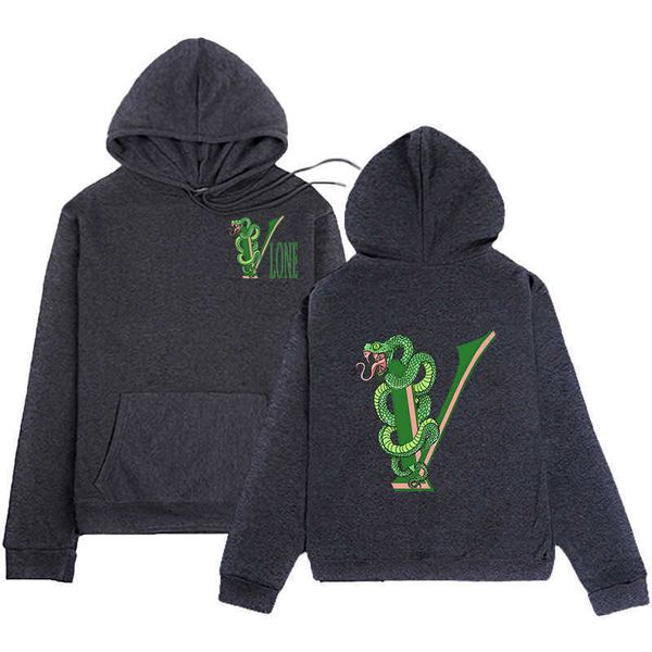 

men's hoody vlo one fashion designer sweater hip hop street fog hooded winter velvet sports customized hoodies cotton terry pullover 67, Black