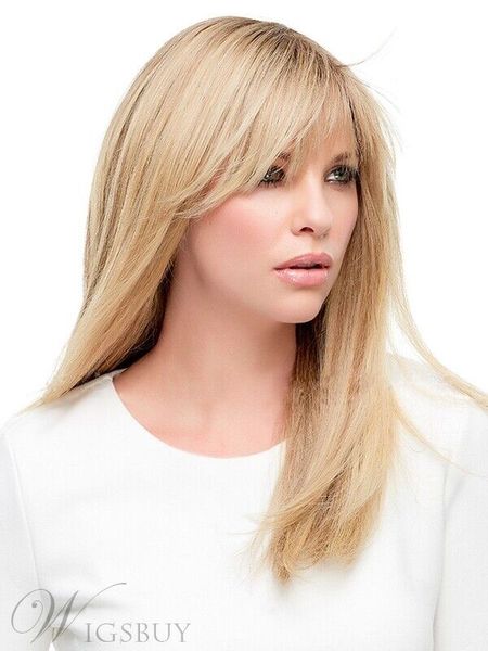 

wig new fashion beautiful women's long blonde straight natural wigs hair, Black
