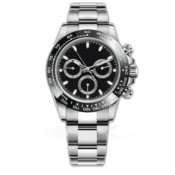 

men business 2813 automatic watch cosmic basel black and white ceramic bezel 316l folding clasp 116500 waterproof mens watch3111, Slivery;brown