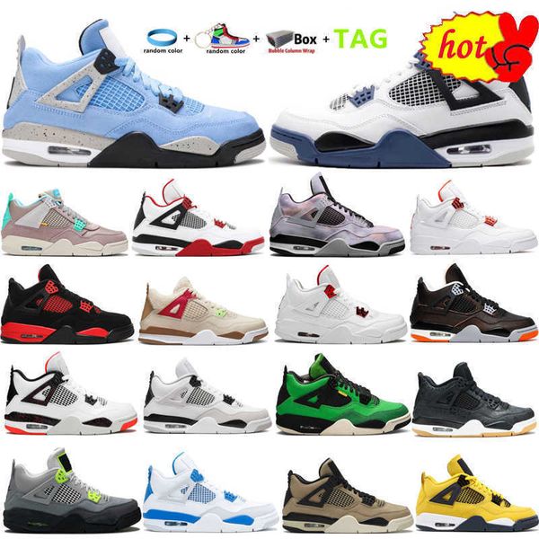 

basketball shoes sports sneakers trainers midnight navy lightning black cat zen master neon fire red 2022 iv 4 4s men women 95 unisex