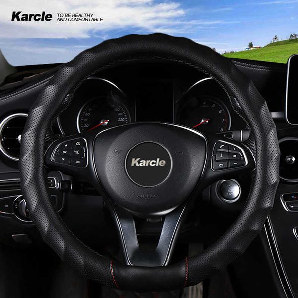 

steering wheel covers karcle 3d pu leather steering wheel cover 15 inch o/d type great grip anti-slip design four seasons auto car protectio