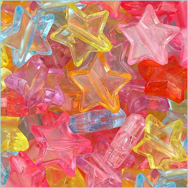 

acrylic plastic lucite 100pcs/lot diy star loose bead for jewelry bracelets necklace hair ring making accessories crafts acrylic k dhxq3, Black