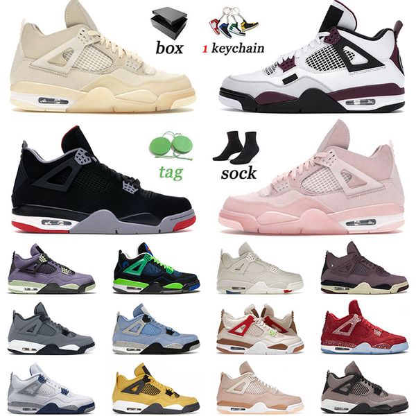 

with box 2022 men basketball shoes jumpman sail bred university blue jorda 4 iv jorden4s mens women canvas athletic trainers sneakers dviy