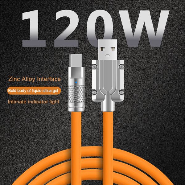 

120w usb type c cable for samsung s22 ultra-fast charging wire usb-c charger data cord for huawei p30 pro redmi one plus poco