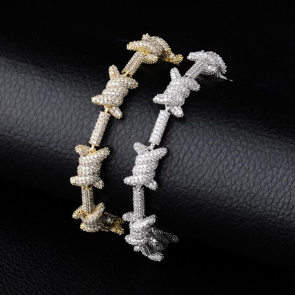 

luxury designer jewelry mens bracelets diamond charm bracelet hip hop bling bangle iced out chains hiphop rapper love gold accesso216m, Golden;silver