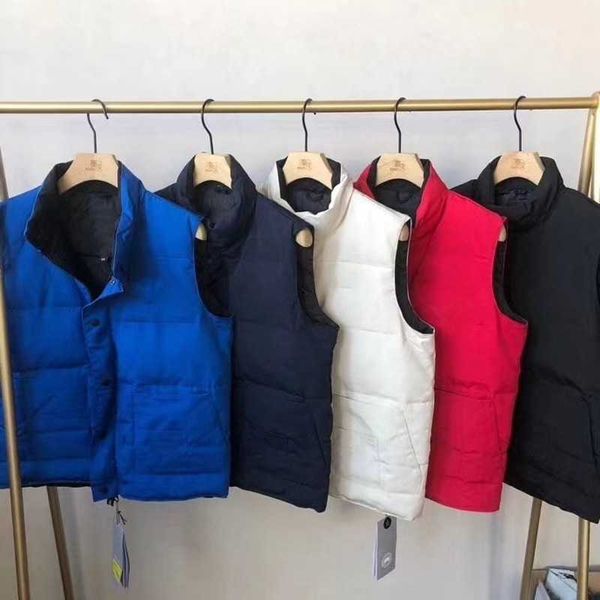 

canada fashion down jacket man woman winter vest windproof warm heavy puffer luxury brand coats white goose feather men, Black