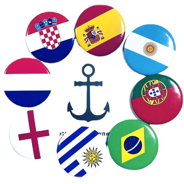 

national team brooches argentina portugal brazil badge commemoration gifts, Gray