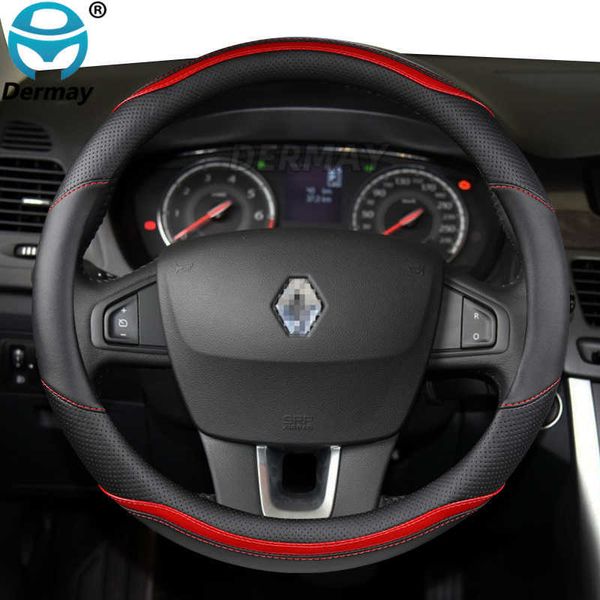 

steering wheel covers for renault captur kaptur car steering wheel cover non-slip breathable microfiber leather carbon fiber fashion auto ac