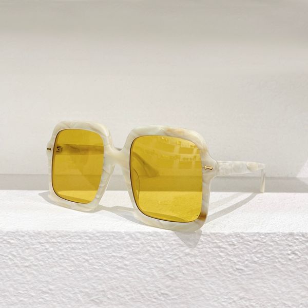 

oversized square ladies sunglasses yellow lenses summer sunglass shades outdoor uv400 eyewear with box, White;black